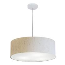 Lustre Pendente Cilíndrico Md-4254 Cúpula em Tecido 45x15cm Linho Bege - Bivolt Lustre Pendente Cilíndrico Md-4254 Cúpula em Tecido 45x15cm Linho Bege - Bivolt