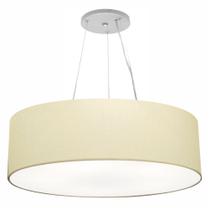 Lustre Pendente Cilíndrico Md-4381 Cúpula em Tecido 100x30cm Algodão Crú - Bivolt Lustre Pendente Cilíndrico Md-4381 Cúpula em Tecido 100x30cm Algodão Crú - Bivolt