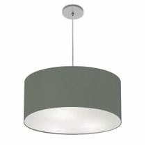 Lustre Pendente Cilíndrico Vivare Free Lux Pe-4386CZ Cúpula em Tecido - 50X25cm