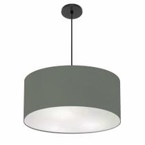 Lustre Pendente Cilíndrico Vivare Free Lux Pe-4386PR Cúpula em Tecido - 50X25cm