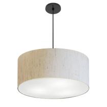 Lustre Pendente Cilíndrico Vivare Free Lux Pe-4386PR Cúpula em Tecido - 50X25cm