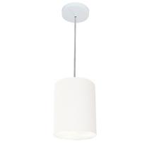 Lustre Pendente Cilíndrico Vivare Md-4012 Cúpula em Tecido 18x25cm - Bivolt