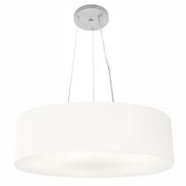 Lustre Pendente Cilíndrico Vivare Md-4136 Cúpula em Tecido 80x15cm - Bivolt