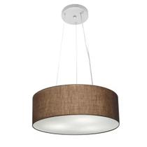 Lustre Pendente Cilíndrico Vivare Md-4181 Cúpula em Tecido 40x15cm - Bivolt