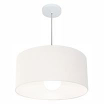 Lustre Pendente Cilíndrico Vivare Md-4206 Cúpula em Tecido 50x25cm - Bivolt