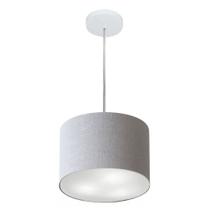 Lustre Pendente Cilíndrico Vivare Md-4209 Cúpula em Tecido 25x25cm - Bivolt