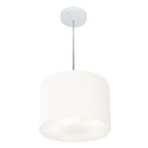 Lustre Pendente Cilíndrico Vivare Md-4210 Cúpula em Tecido 30x25cm - Bivolt