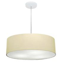 Lustre Pendente Cilíndrico Vivare Md-4217 Cúpula em Tecido 50x15cm - Bivolt