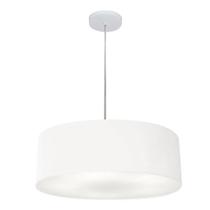 Lustre Pendente Cilíndrico Vivare Md-4254 Cúpula em Tecido 45x15cm - Bivolt