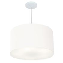 Lustre Pendente Cilíndrico Vivare Md-4257 Cúpula em Tecido 45x30cm - Bivolt