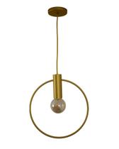 Lustre Pendente Circular Dourado 480 Itamonte