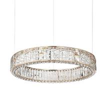 Lustre Pendente Clássico Luna em Metal e Cristal para Sala de Jantar e Ambientes Modernos - 60cm