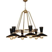 Lustre Pendente Clássico Pier em Metal para Sala Hall e Quarto 80cm
