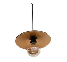 Lustre Pendente Classico Retrô Dourado Com Soquete E27 30cm Lustre Pendente Classico Retrô Dourado Com Soquete E27 30cm