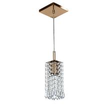 Lustre Pendente Clearcrillic Cristal Acrílico Cobre