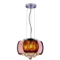 Lustre Pendente Cobre com Cristais 28cm 3E14