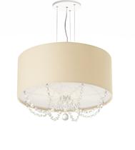 Lustre Pendente Com Cristais Cilíndrica 30x15 Cru