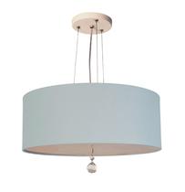 Lustre Pendente Com Cristal Cúpula Azul 40x15 2e27