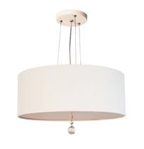 Lustre Pendente Com Cristal Cúpula Branco 40x15 2e27