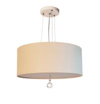 Lustre Pendente Com Cristal Cúpula Crú 30x15 2E27