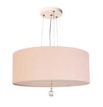 Lustre Pendente Com Cristal Cúpula Rosa 40x15 2e27