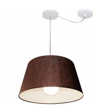 Lustre Pendente Cone Com Desvio Café MJ-4273 Para Mesa de Jantar e Estar