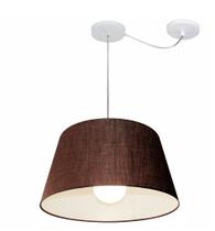 Lustre Pendente Cone Com Desvio Md-4273 Cúpula 21/30x40cm Café - Bivolt Lustre Pendente Cone Com Desvio Md-4273 Cúpula 21/30x40cm Café - Bivolt