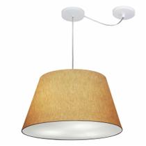 Lustre Pendente Cone Com Desvio Palha MJ-4283 Para Mesa de Jantar e Estar