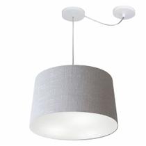 Lustre Pendente Cone Com Desvio Rustico Cinza MJ-4277 Para Mesa de Jantar e Estar