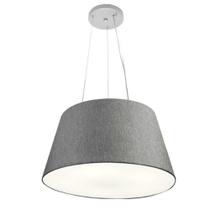 Lustre Pendente Cone Md-4001 Cúpula em Tecido 21/40x30cm Rustico Cinza - Bivolt Lustre Pendente Cone Md-4001 Cúpula em Tecido 21/40x30cm Rustico Cinza - Bivolt