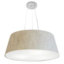 Lustre Pendente Cone Md-4002 Cúpula em Tecido 21/60x50cm Rustico Bege - Bivolt