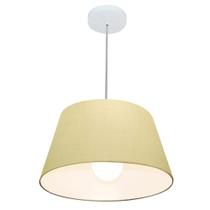 Lustre Pendente Cone Md-4039 Cúpula em Tecido 21/40x30cm Algodão Crú - Bivolt Lustre Pendente Cone Md-4039 Cúpula em Tecido 21/40x30cm Algodão Crú - Bivolt