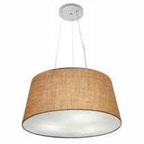 Lustre Pendente Cone Md-4048 Cúpula em Tecido 21/50x40cm Palha - Bivolt Lustre Pendente Cone Md-4048 Cúpula em Tecido 21/50x40cm Palha - Bivolt