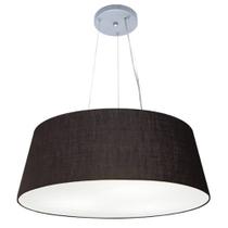 Lustre Pendente Cone Md-4072 Cúpula em Tecido 30/80x65cm Preto - Bivolt