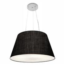 Lustre Pendente Cone Md-4141 Cúpula em Tecido 30/50x35cm Preto - Bivolt