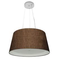 Lustre Pendente Cone Md-4144 Cúpula em Tecido 25x50x40cm Café - Bivolt Lustre Pendente Cone Md-4144 Cúpula em Tecido 25x50x40cm Café - Bivolt