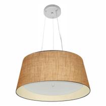 Lustre Pendente Cone Md-4144 Cúpula em Tecido 25x50x40cm Palha / Bege - Bivolt