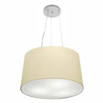 Lustre Pendente Cone Md-4153 Cúpula em Tecido 30/45x40cm Algodão Crú - Bivolt Lustre Pendente Cone Md-4153 Cúpula em Tecido 30/45x40cm Algodão Crú - Bivolt