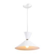 Lustre Pendente Cone Moderno Draft Mesa Balcão Gourmet Branco Spotline