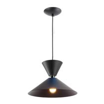 Lustre Pendente Cone Moderno Draft Mesa Balcão Gourmet Preto Spotline