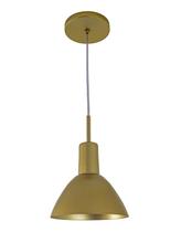 Lustre Pendente Cone Retro Industrial Dourado 159