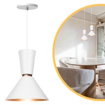 Lustre Pendente Cone Rio em Alumínio Branco