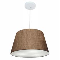 Lustre Pendente Cone Vivare Md-4021 Cúpula em Tecido 21/40x30cm - Bivolt
