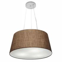 Lustre Pendente Cone Vivare Md-4048 Cúpula em Tecido 21/50x40cm - Bivolt