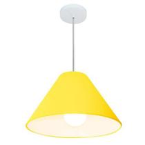 Lustre Pendente Cone Vivare Md-4078 Cúpula em Tecido 25/40x15cm - Bivolt