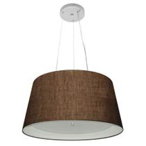 Lustre Pendente Cone Vivare Md-4144 Cúpula em Tecido 25x50x40cm - Bivolt