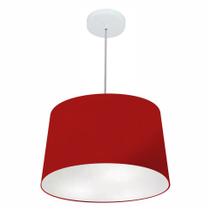 Lustre Pendente Cone Vivare Md-4156 Cúpula em Tecido 30/45x40cm - Bivolt