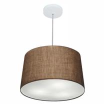 Lustre Pendente Cone Vivare Md-4247 Cúpula em Tecido 30/45x40cm - Bivolt