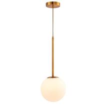Lustre Pendente Cor Dourado Vidro Opaco Quarto Sala Cozinha Escritório INL96