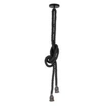 Lustre Pendente Corda para 2 Lâmpadas Chumbo E27 Bivolt